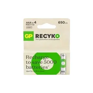 Uzlādējamais akumulators GP ReCyko Micro AAA 650 mAh 1.2 V
