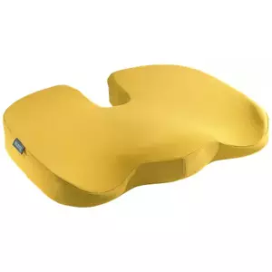 Seat cushion LEITZ Ergo Cosy universal fit, wedge shape, yellow, 355×455×75 mm