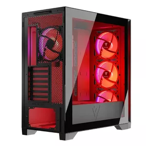PC Case MODECOM VOLCANO EXPANSE S APEX ARGB MIDI Tower, tempered glass, USB-C, 3x140mm front, supports ATX/microATX, GPU up to 430mm