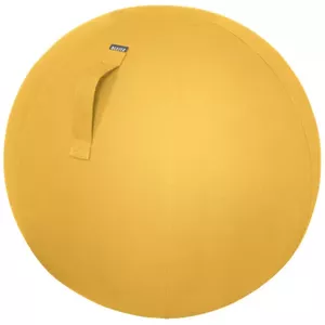 Kārtains pakāpienu sols LEITZ Ergo Cosy iekšdarbiem, Ø 650 mm, augstums 650 mm, dzeltens, max slodze 100 kg
