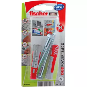 Screw & wall plug kit Fischer 537665 60 mm for Brick Concrete