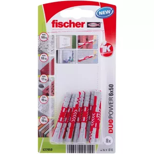 Skrūvju un sienas dībeļu komplekts Fischer 537650 50 mm 8 gab.