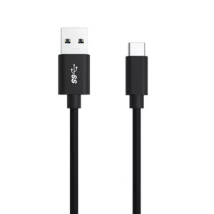 Ansmann 1700-0080 USB kabelis 0,12 m USB 2.0 USB A USB C Melns