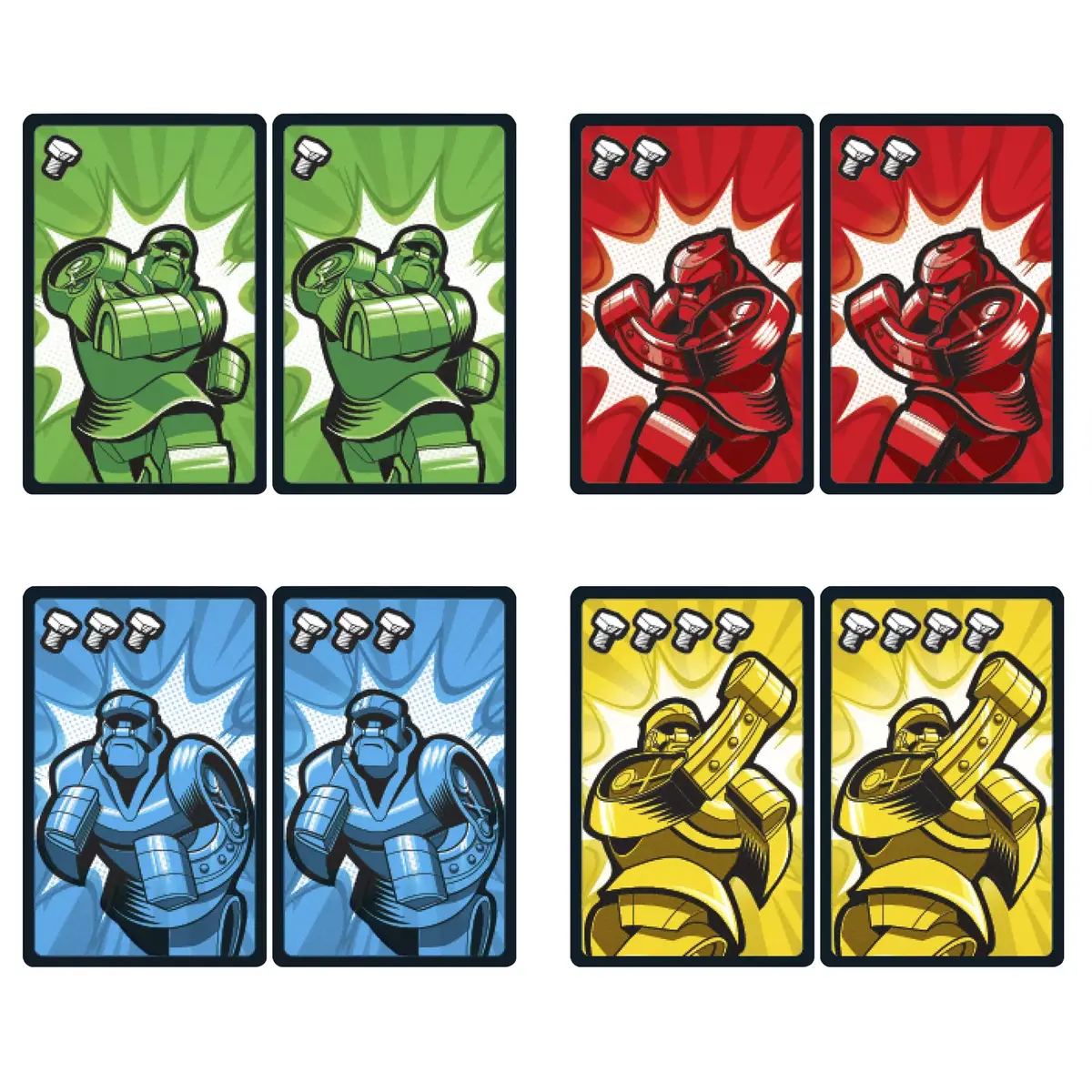 Kāršu spēle MATTEL Rock ‘Em Sock ‘Em Robots Fight Cards Photo 3