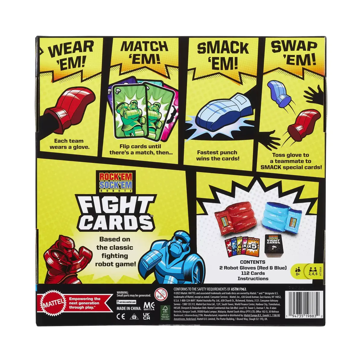 Kāršu spēle MATTEL Rock ‘Em Sock ‘Em Robots Fight Cards Photo 17