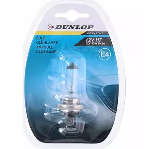 Automotive headlight bulb DUNLOP H7 12V 55W, single bulb, model 2061245