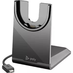 Lādētāja statīvs POLY Voyager USB-C Charging Stand Black Efektīva uzlāde elegants dizains