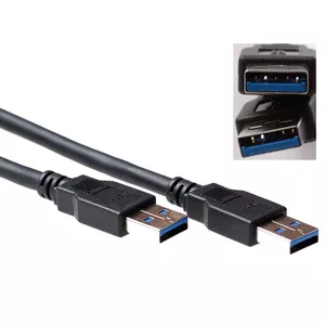 USB кабель ACT USB 3.0 A male - USB A male 0.50 m