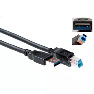 ACT USB 3.2 Gen1 Cable USB A Male to USB B Male 2 m Black SB3019
