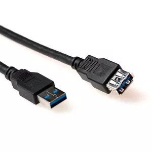 ACT USB 3.0 A male - USB A female 1.50 m Cable Black
