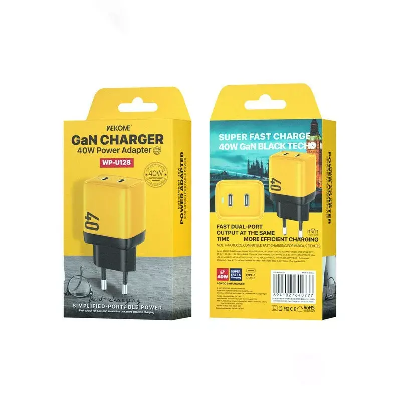 Mains charger WEKOME WK-WP-U128 2x USB-C GaN Photo 2