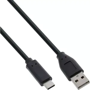 USB 2.0 Cable InLine USB-C male / USB-A male black 0.3m