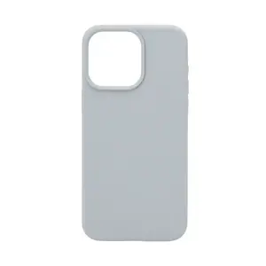 Силиконовый чехол Soft Touch Evelatus для iPhone 15 Pro Max — серо-голубой