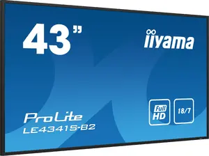 iiyama PROLITE LE4341S-B2 Digital Signage Flat Panel 42.5" LCD Full HD 350 cd/m² Black 18/7 IPS 3xHDMI USB Ethernet