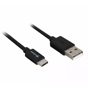 USB 2.0 A uz USB-C adapters Sharkoon 0,5 m, melns