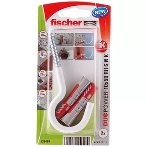 Screw & wall plug kit Fischer 535484 50 mm for Brick Concrete