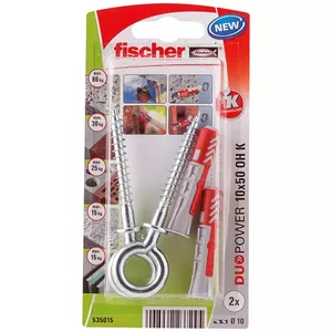 Skrūvju un sienas dībeļu komplekts Fischer 535015 50 mm ķieģeļiem betonam