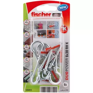 Screw & wall plug kit Fischer 535013 30 mm 6 pcs