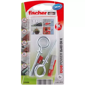 Комплект винтов и дюбелей Fischer 535006 40 мм 2 шт