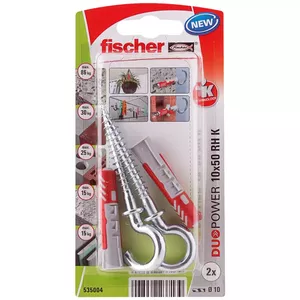 Screw & wall plug kit Fischer 535004 50 mm for Brick Concrete