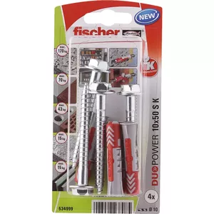Fischer DUOPOWER 10 x 50 S anchor Metal Plastic 5 cm