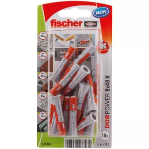 Набор винтов и дюбелей Fischer 534994 18 шт 40 мм для кирпича и бетона