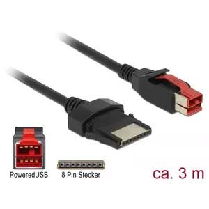 Power Cable DeLOCK 85479 3m PoweredUSB Black