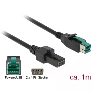 Power Cable DeLOCK 85482 1m PoweredUSB Black