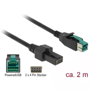 Power Cable DeLOCK 85483 2m PoweredUSB Black