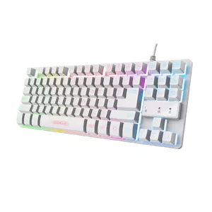 Игровая клавиатура Trust GXT 833W Thado Tenkeyless USB QWERTZ Белая RGB LED