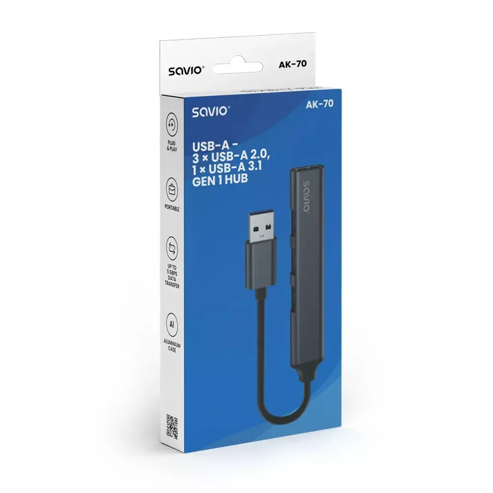 USB-концентратор SAVIO AK-70 7 портов USB 3.0 Photo 4