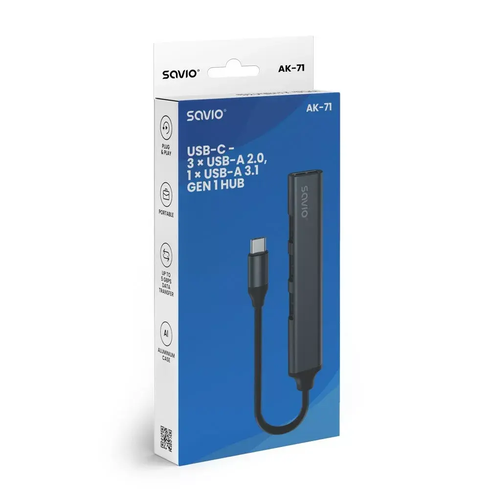 USB 3.0 хаб 4 порта SAVIO AK-71 Photo 4