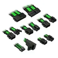 Kabeļu pagarinājumu komplekts Kolink Core Pro ZUAD-1506 12V uz 2×6‑pin, Type 2, Venom Green