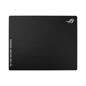 Игровой коврик для мыши ASUS ROG Moonstone Ace L — закалённое стекло и силикон, узорная поверхность, противоскользящая основа, чёрный, 500×400 мм