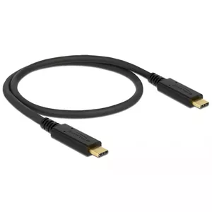 USB Cable DeLOCK 83042 USB 3.2 Gen 2 0.5m USB C Black