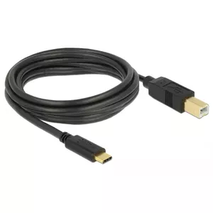USB Cable DeLOCK 83666 USB 2.0 3m USB C USB B Black