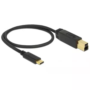 USB Cable DeLOCK 83674 USB 3.2 Gen 2 0.5m USB C USB B Black