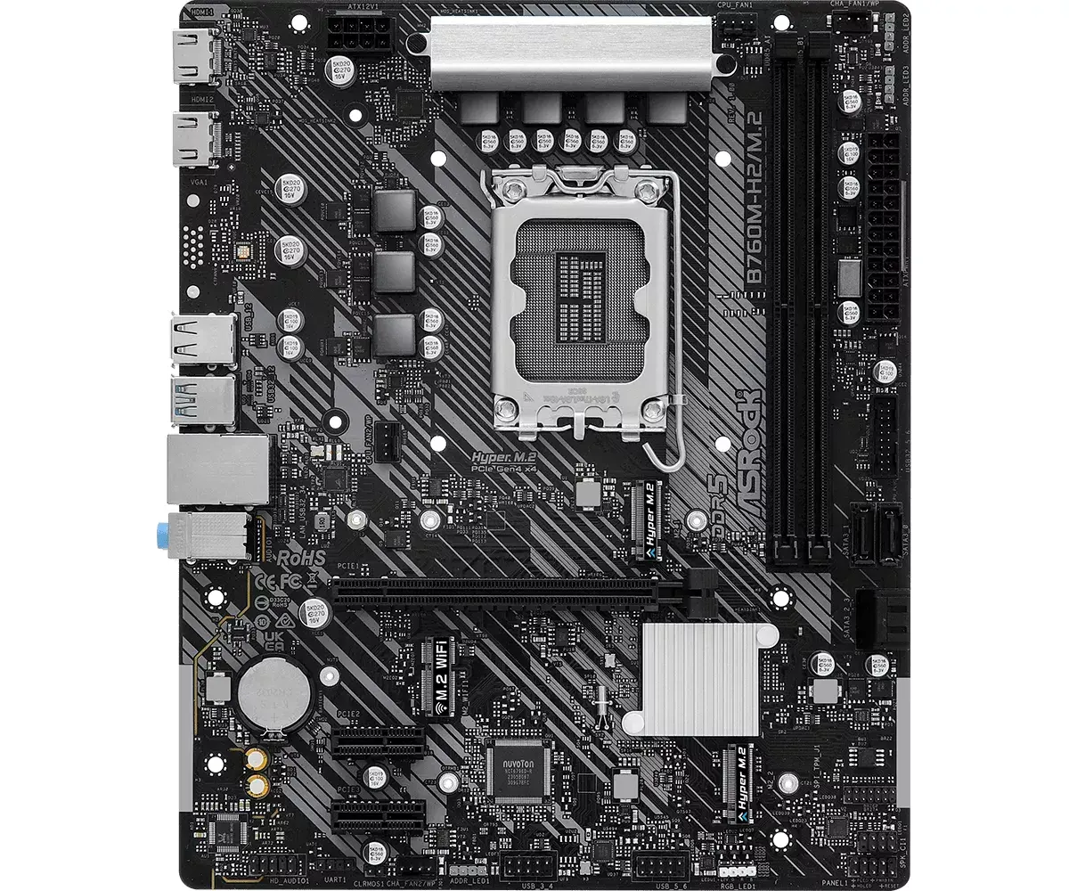 Материнская плата Asrock B760M-H2/M.2, 90-MXBN00-A0UAYZ Photo 2
