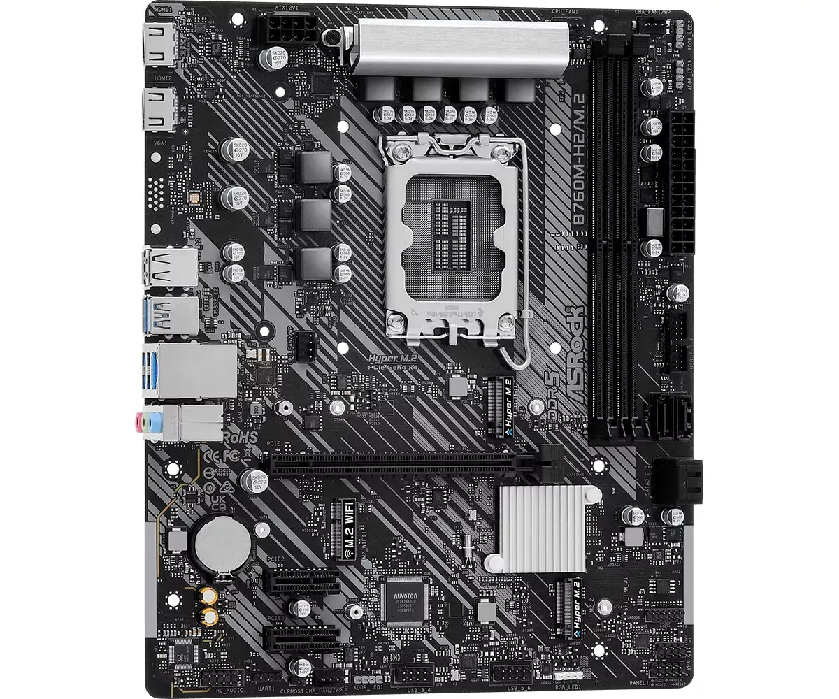 Материнская плата Asrock B760M-H2/M.2, 90-MXBN00-A0UAYZ Photo 4