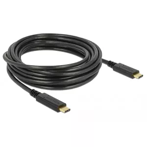 USB kabelis DeLOCK 85206 USB 2.0 4 m USB C melns