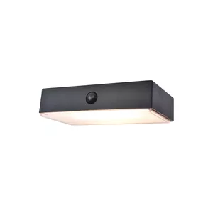 LUTEC FADI LED Solar Wall Light, 800 lm, 6500 K, IP54, Black
