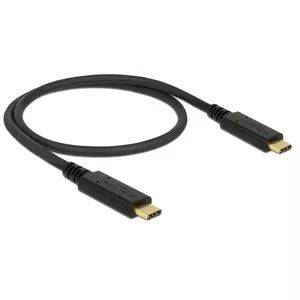 USB кабель DeLOCK 85529 USB 3.2 Gen 2 0.5м USB C черный