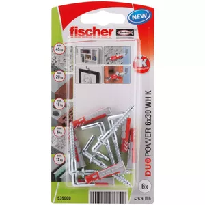 Комплект винтов и дюбелей Fischer 535000 30 мм 6 шт