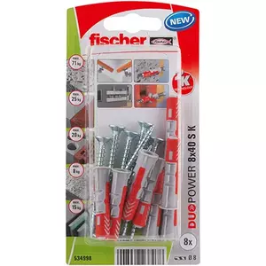 Screw & anchor kit Fischer 534998 8 mm diameter 40 mm length