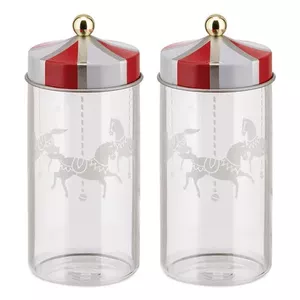 Солонка Alessi Circus MW68S2 Многоцветная Прозрачная 0.15 Л