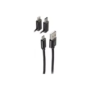USB кабель ShiverPeaks BS14-50068 1м USB A Micro-USB B Черный