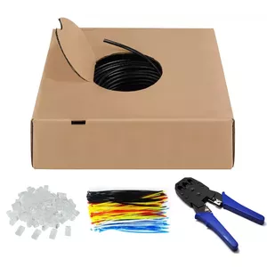 Networking cable Goobay 94399 U/UTP Cat6 305 m Black