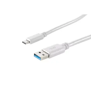 USB кабель S/CONN 13-31026 USB 3.2 Gen 1 1 м USB A USB C Белый