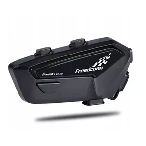 Wireless Motorcycle Intercom FreedConn FX Pro V2 — Bluetooth 5.0, IP65, Range up to 1200 m, 1100 mAh battery, FM radio
