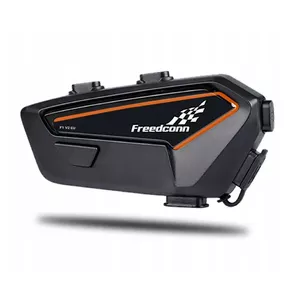 Austiņu ierīce FreedConn F1 V2 EU — Bluetooth 5.2, IP65, akumulators 1100 mAh, līdz 48 h runas laiks, FM radio, mikrofons, skava